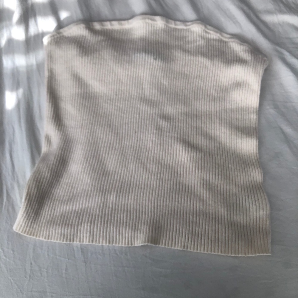 Cream color knit tube top
